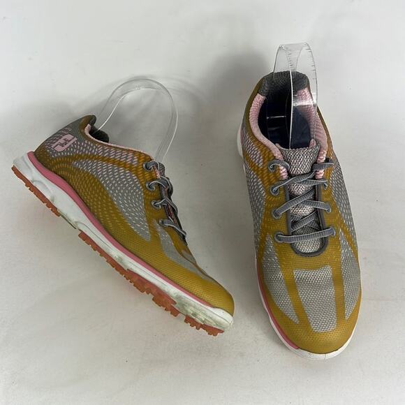 Footjoy FJ empower spikeless golf women’s size 7 Pink yellow athletic shoes - Picture 1 of 10